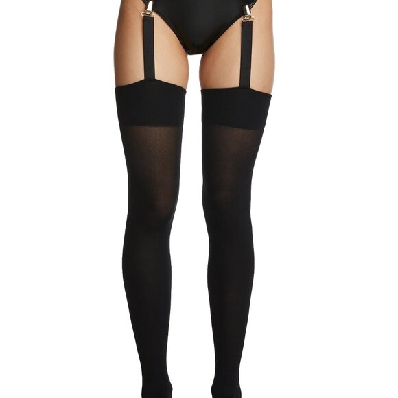 High quality thigh high socks with attached garter clips - Picture 3 of 3